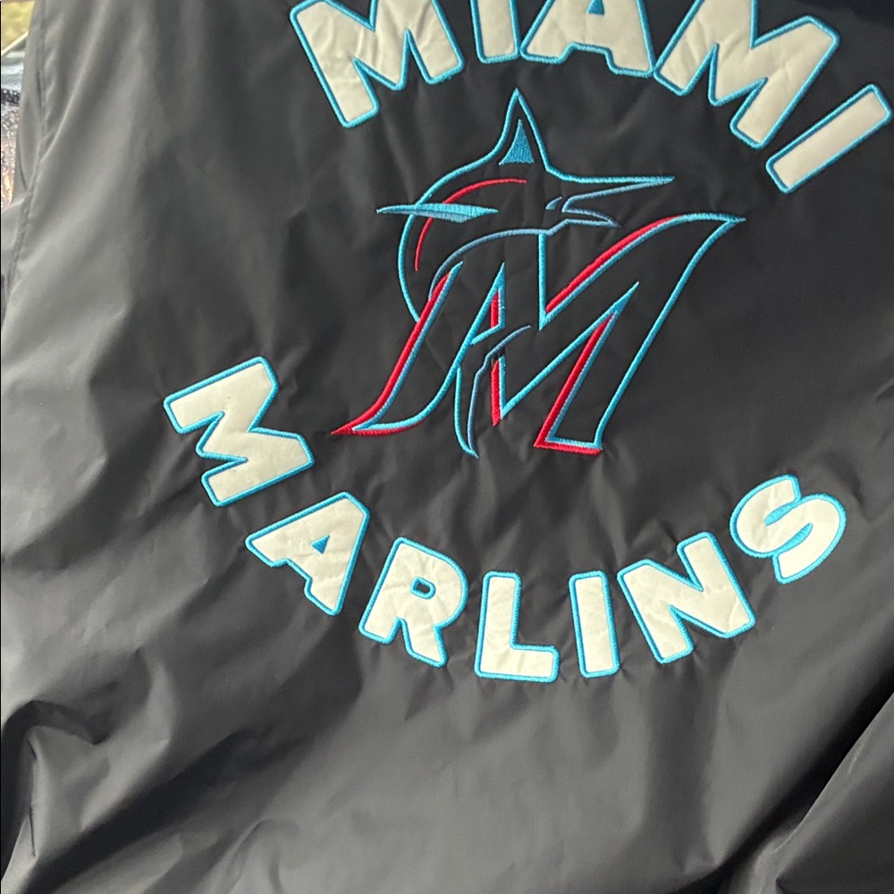 New Era Black Miami Marlins Bomber Jacket